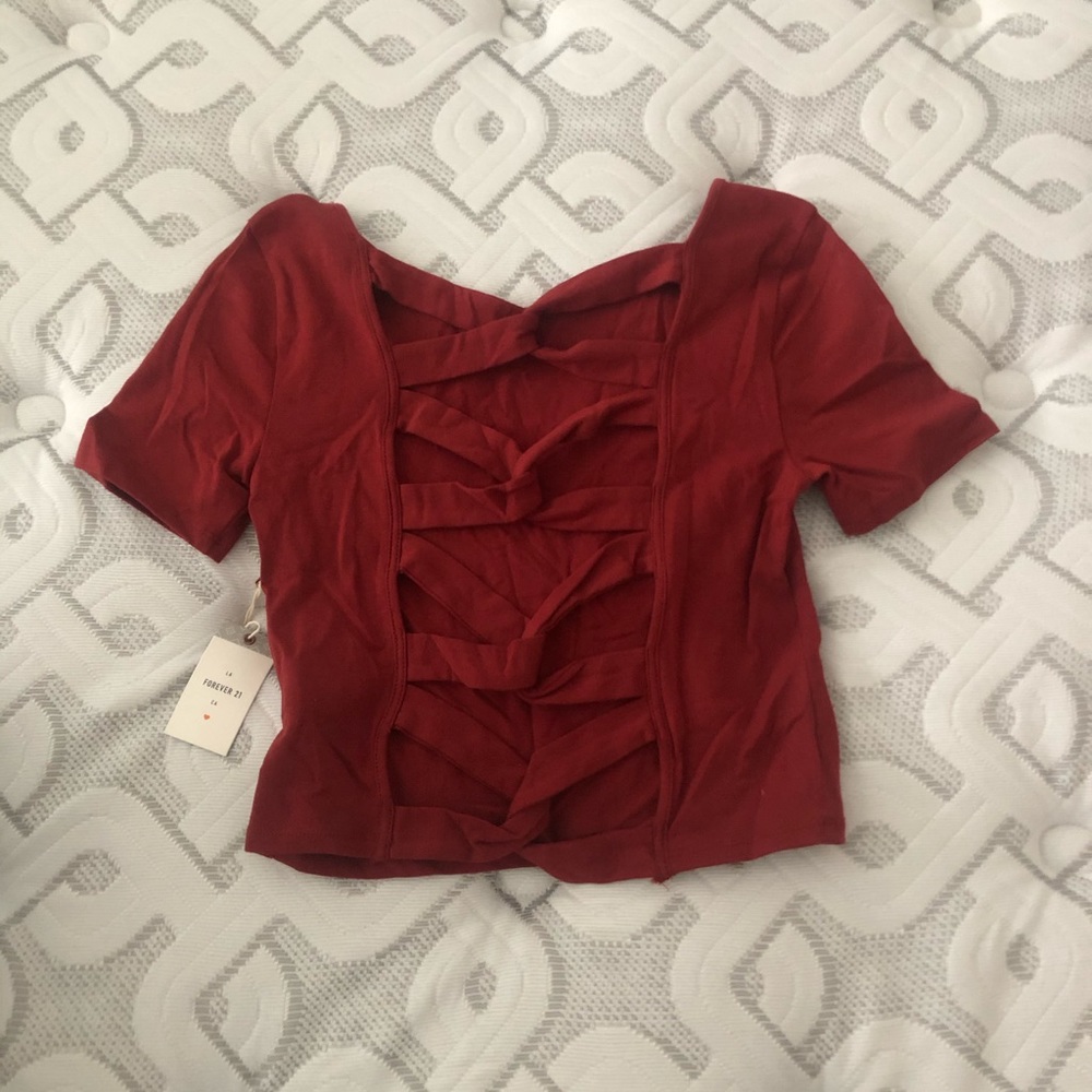 open back crop top
